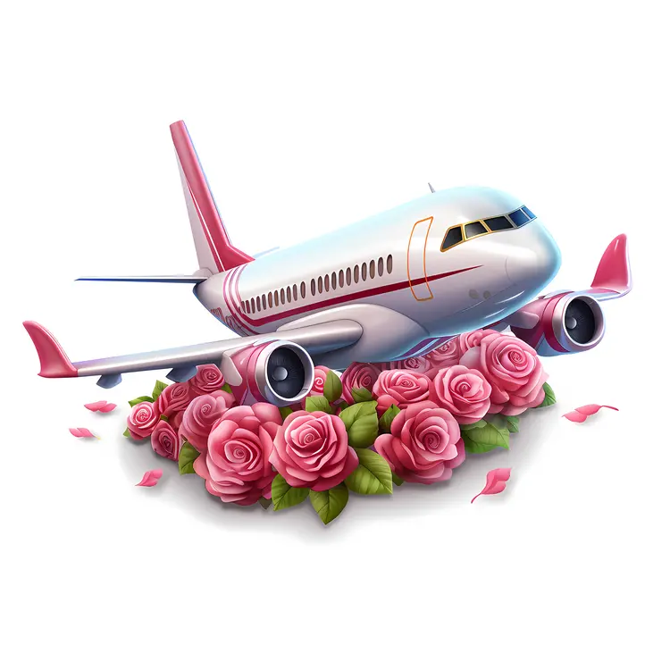 Airplane with Roses