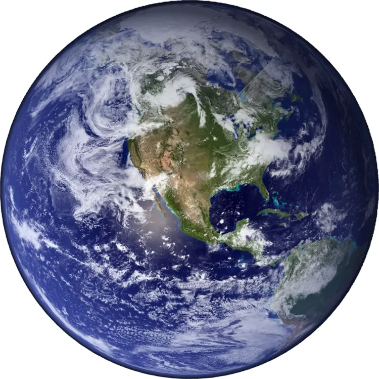Earth with North America Visible