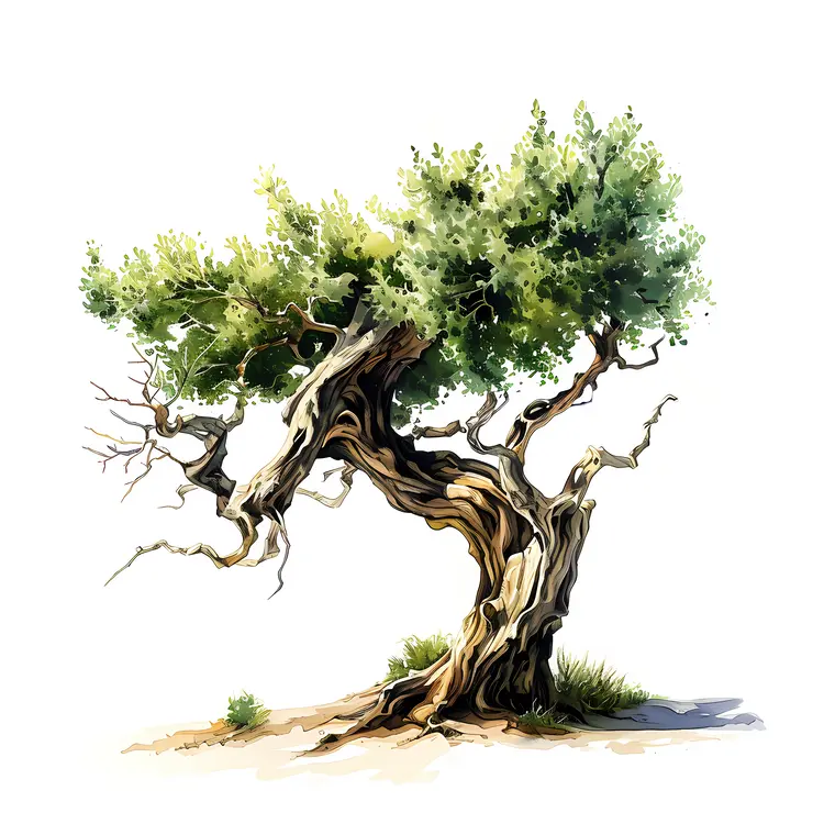 Old Tree with Twisted Branches