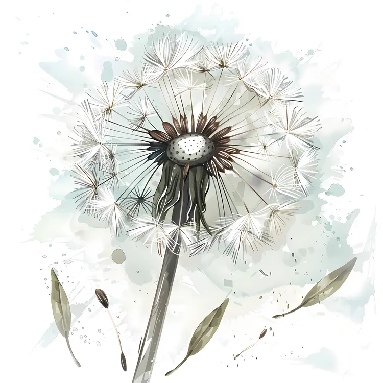 Artistic Dandelion Illustration