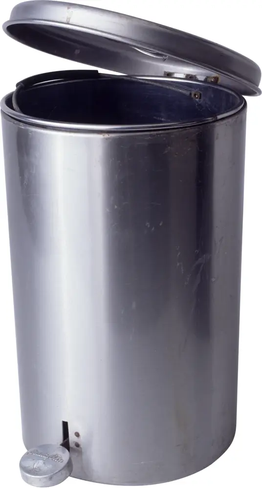 Open Stainless Steel Trash Can