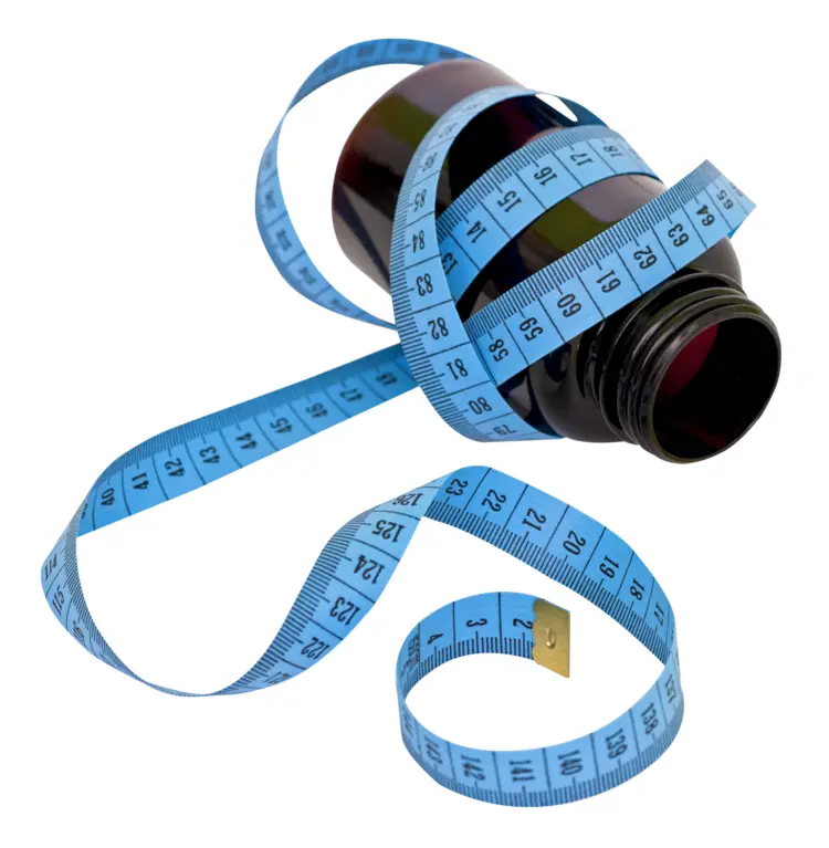Measuring Tape Wrapped Around Bottle