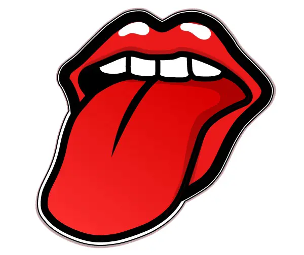 Red Lips with Tongue Logo