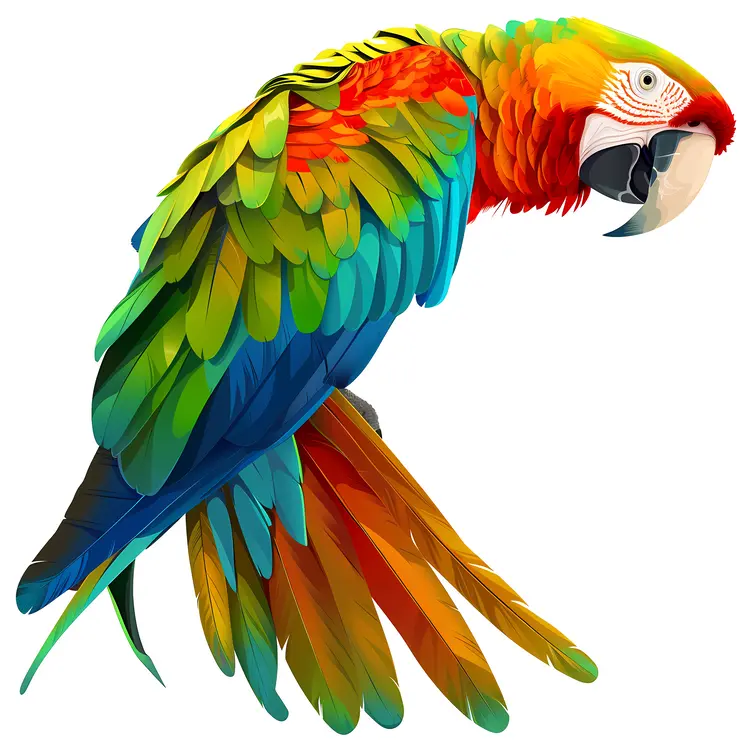 Colorful Parrot with Vibrant Feathers