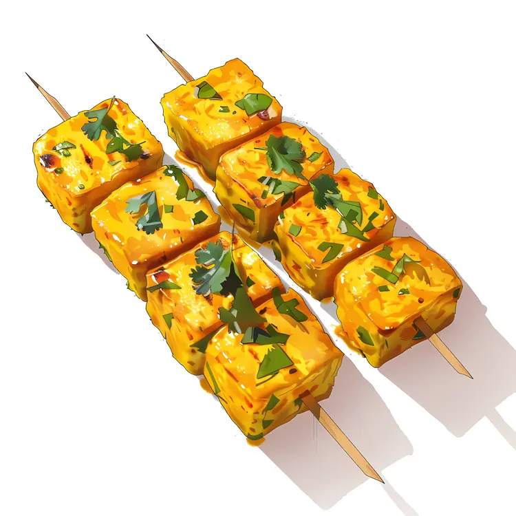 Grilled Tofu Skewers with Herbs