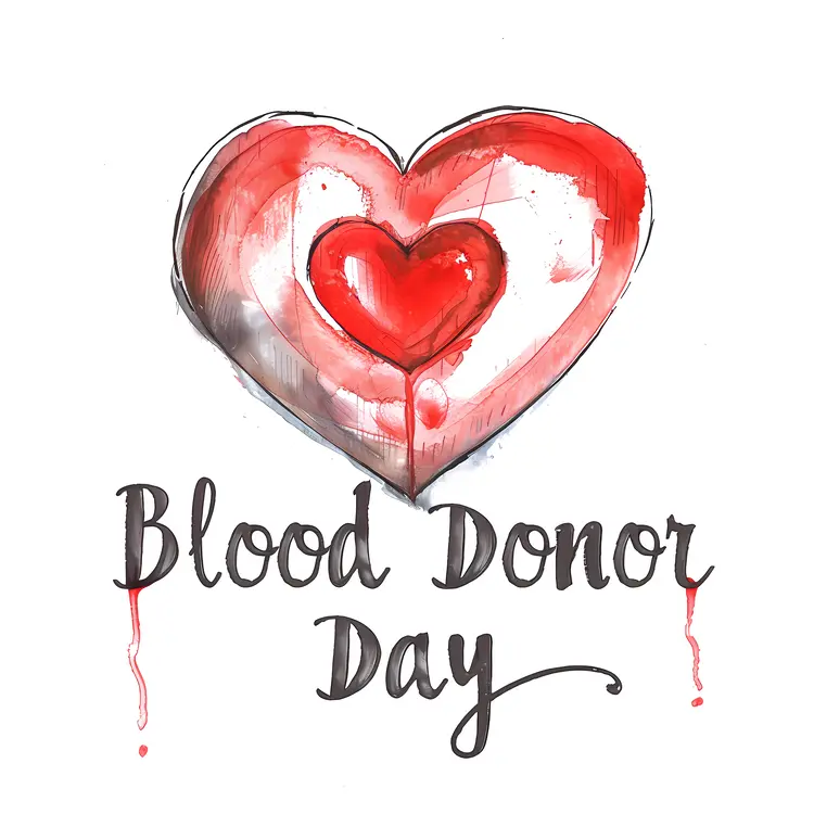 Blood Donor Day Heart Illustration