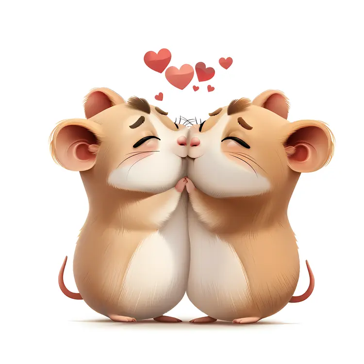 Cartoon Mice in Love