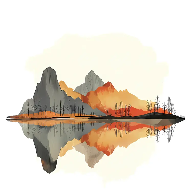 Mountain Landscape Reflection