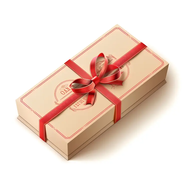 Elegant Gift Box with Red Ribbon