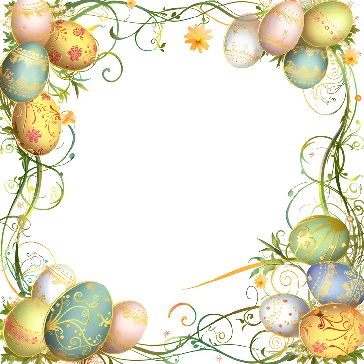 Ornate Easter Egg Decorative Frame