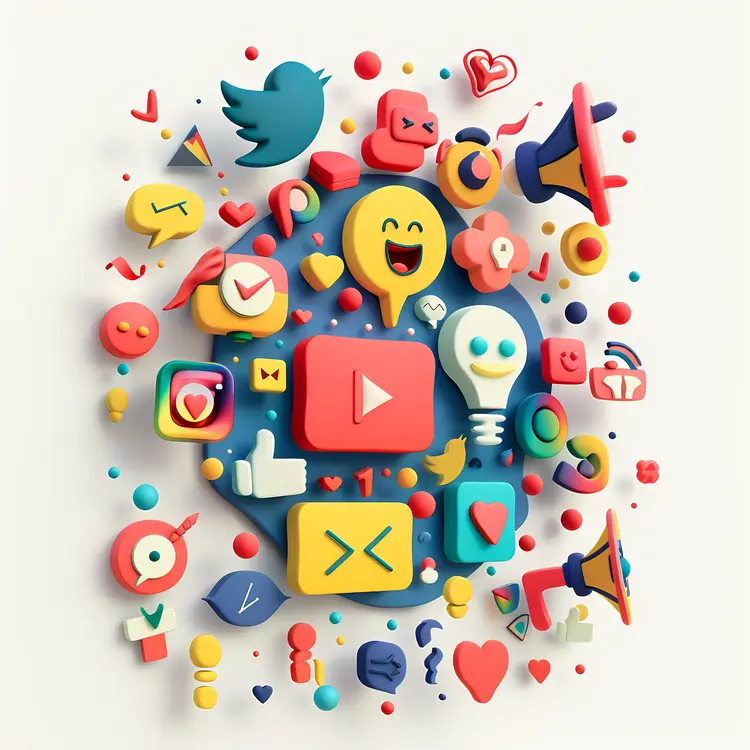 Social Media Icons Cluster