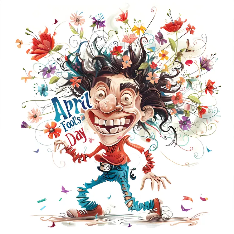 April Fool's Day Celebration with Crazy Character