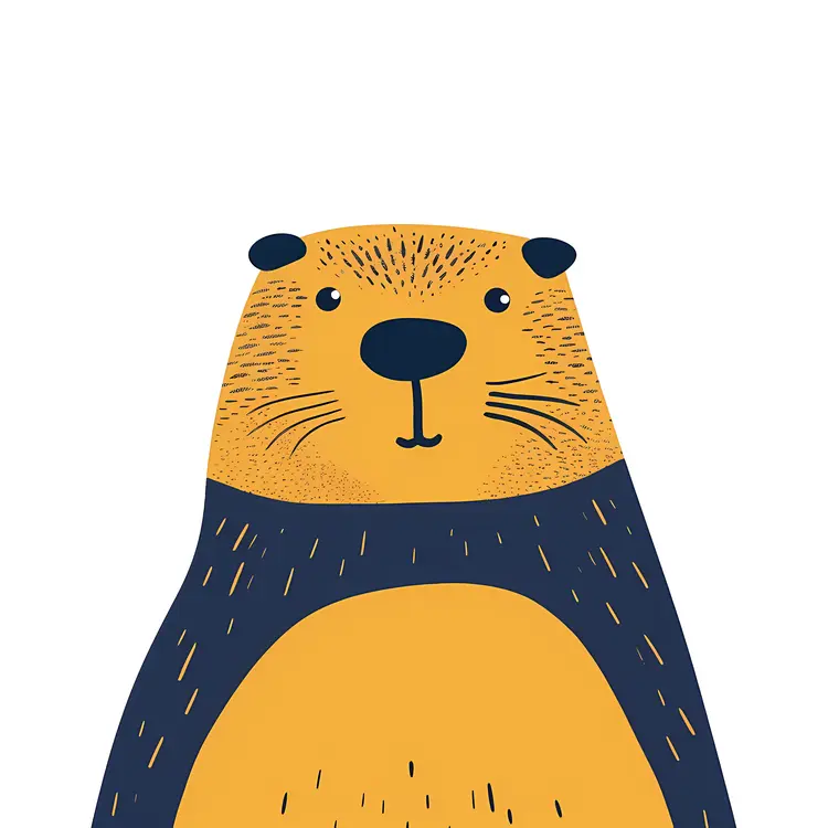 Cute Cartoon Beaver Illustration
