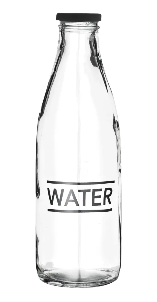Clear Glass Water Bottle