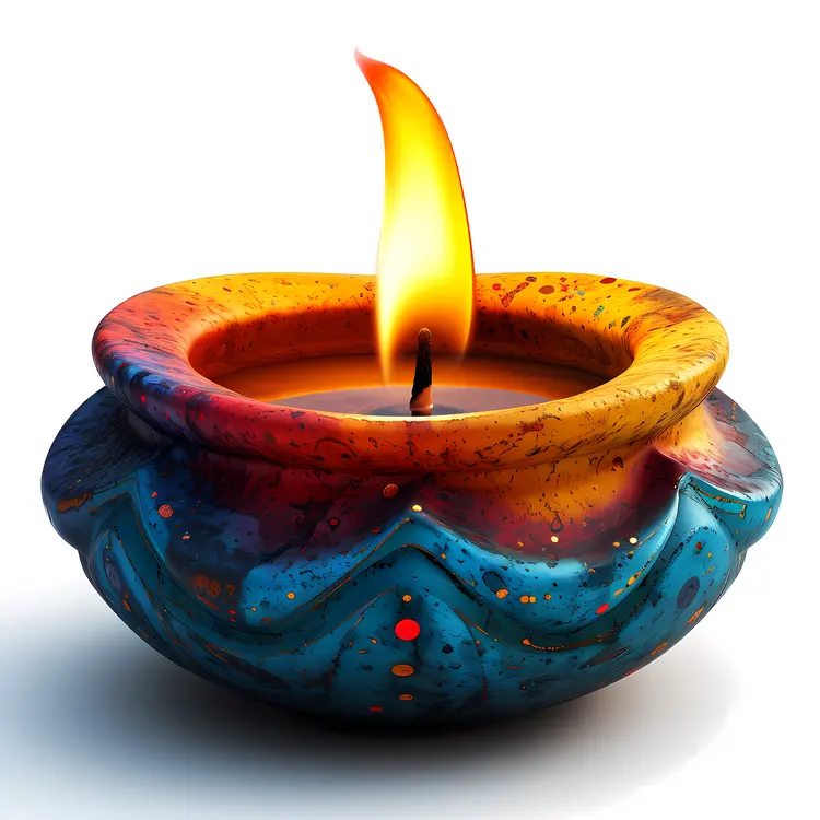 Artistic Candle with Flame