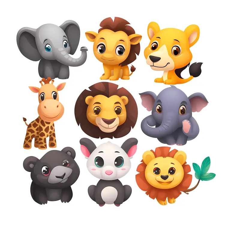 Cute Cartoon Animals Collection