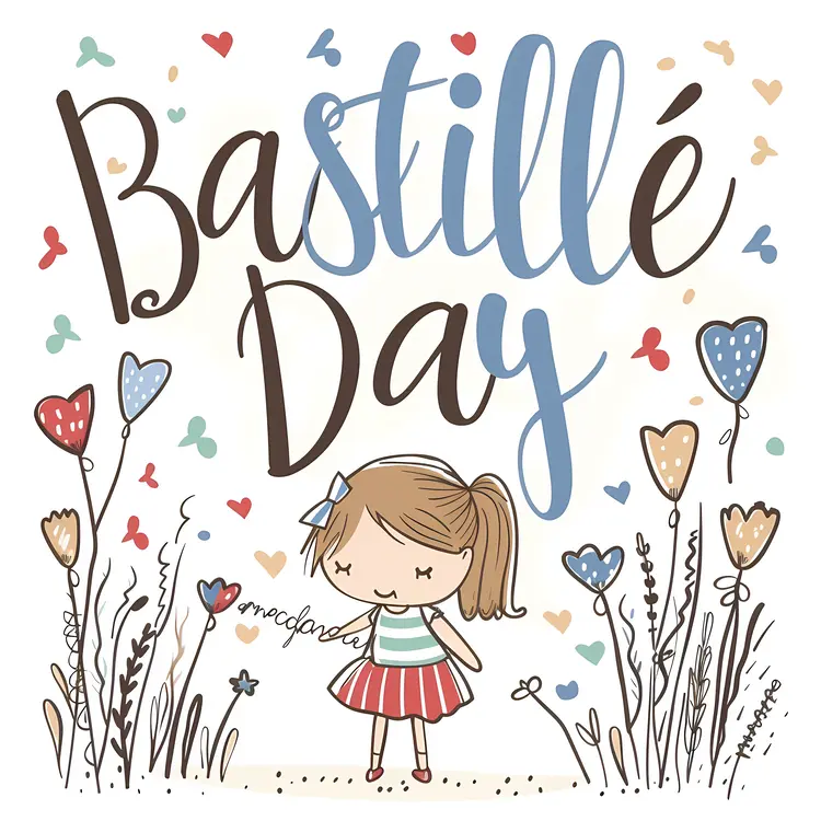 Bastille Day Celebration Illustration