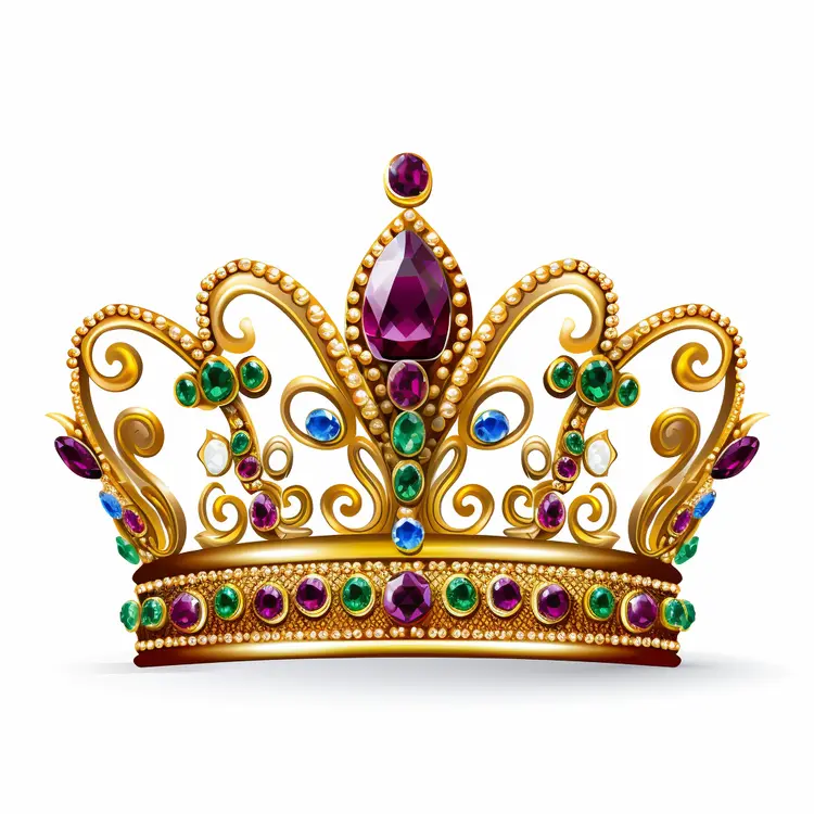 Jeweled Crown for Mardi Gras King or Queen