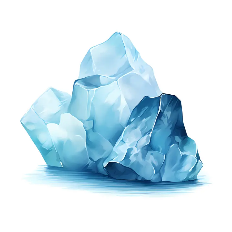 Ice Rocks on Surface