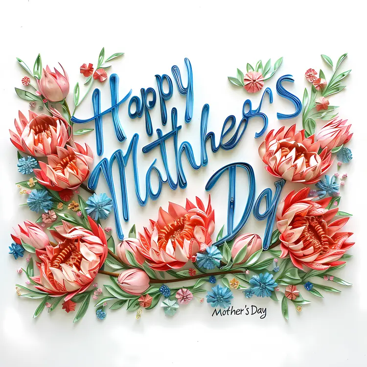Beautiful Mother's Day Card with Flowers