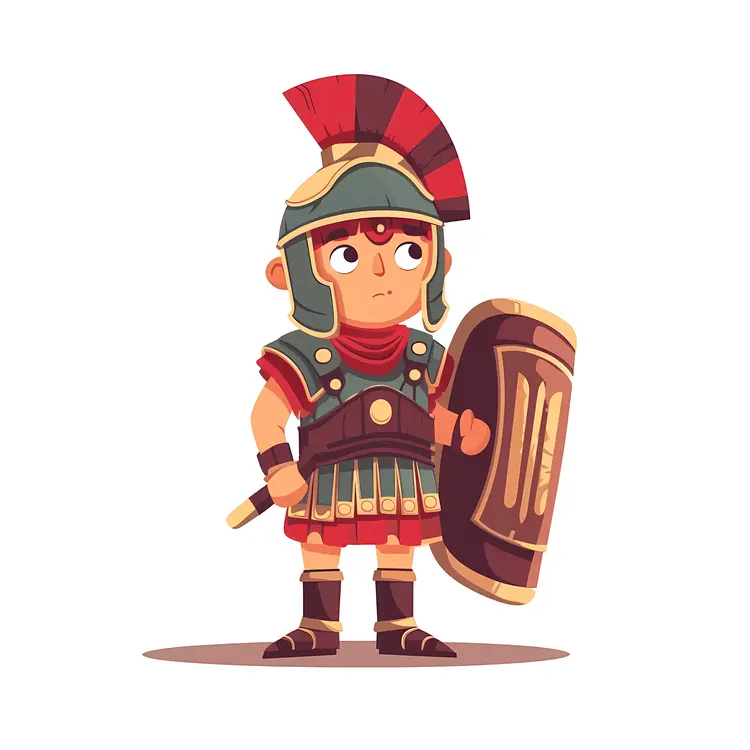 Cute Roman Soldier Cartoon