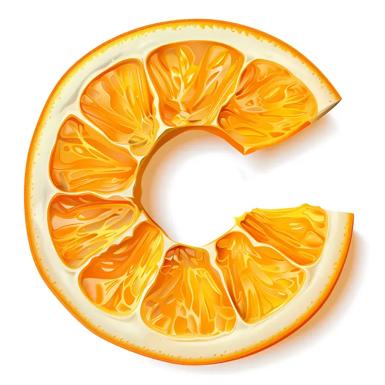 Orange Slice in C Shape