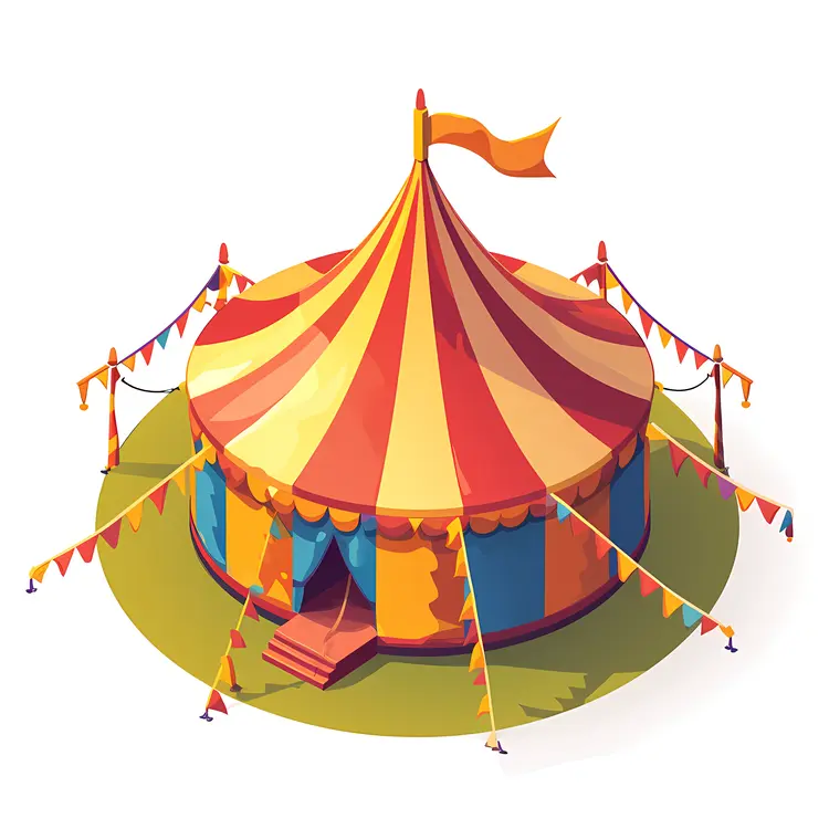 Yellow and Red Circus Tent