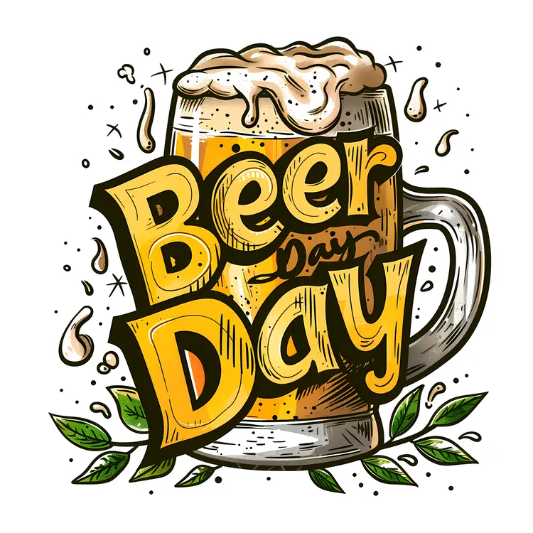 Beer Day Celebration Mug Illustration