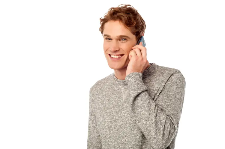 Casual Man Talking on Phone