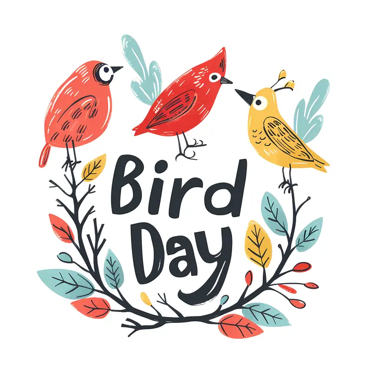 Bird Day with Colorful Birds