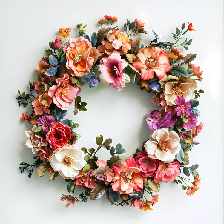 Colorful Floral Wreath