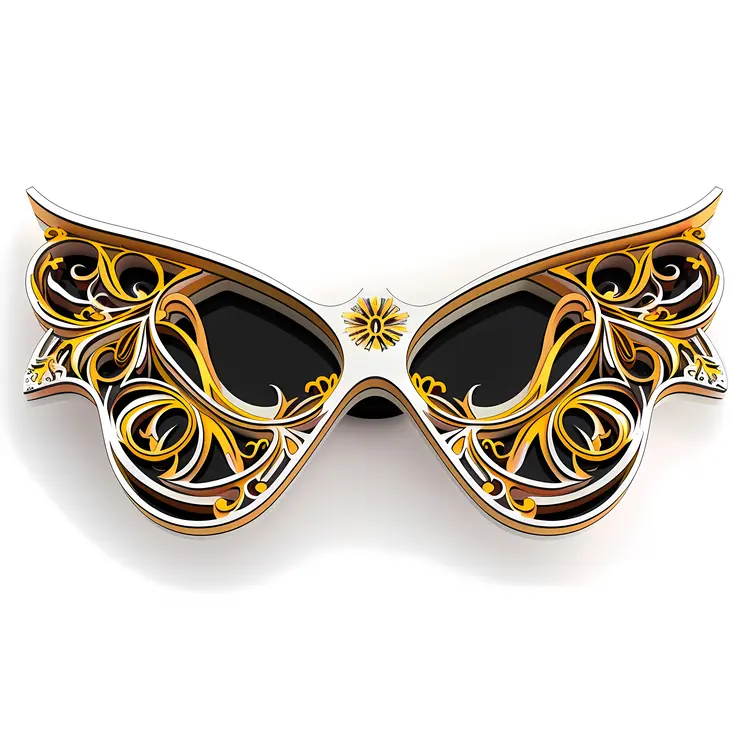 Winged Ornate Fashion Sunglasses