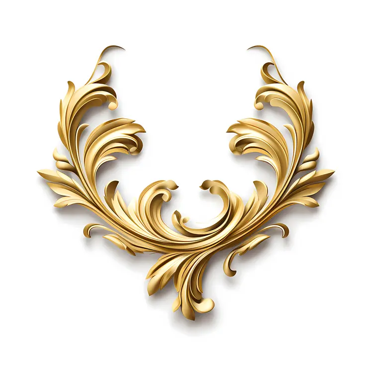 Symmetrical Gold Ornamental Design