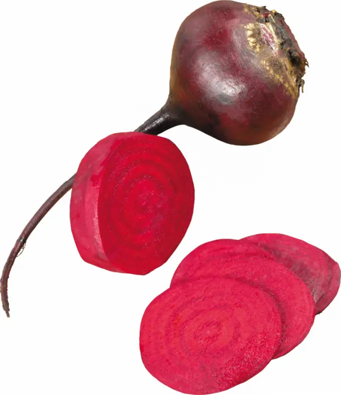 Sliced Red Beetroot on Cutting Board