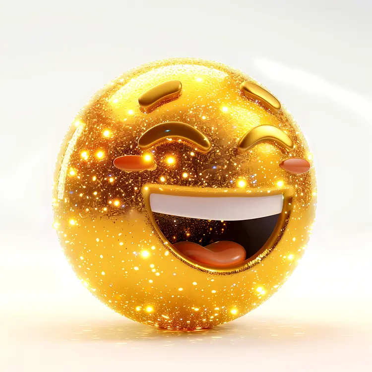Golden Happy Emoji