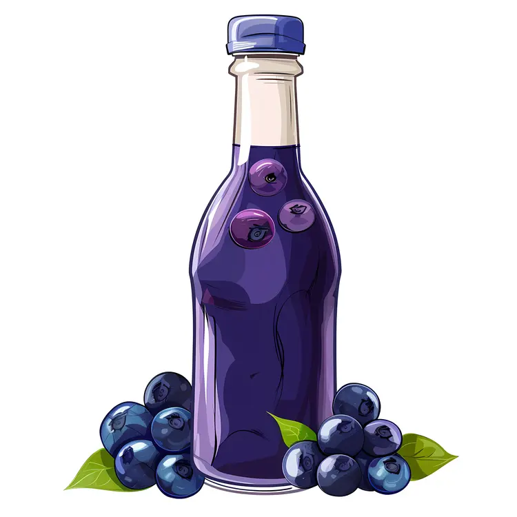 Blueberry Juice Illustration
