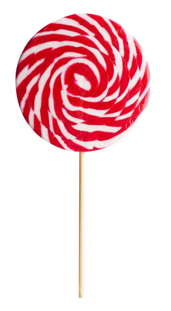 Red and White Swirl Lollipop