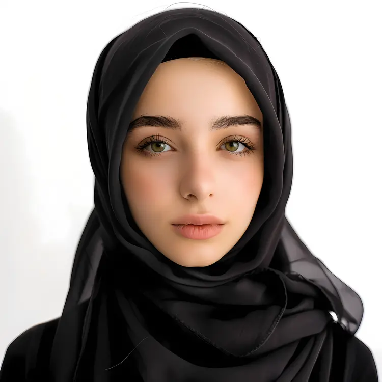 Woman in Black Hijab