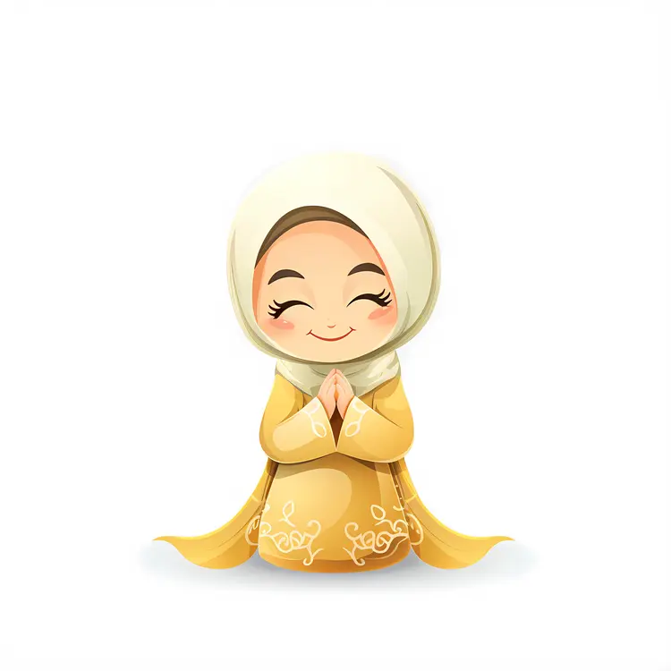 Praying Girl in Hijab