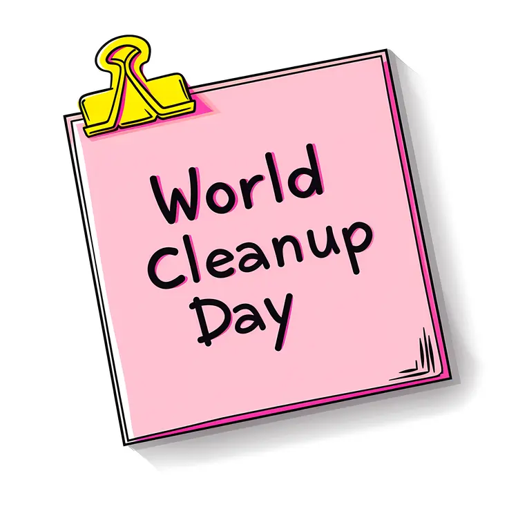 World Cleanup Day on Pink Note