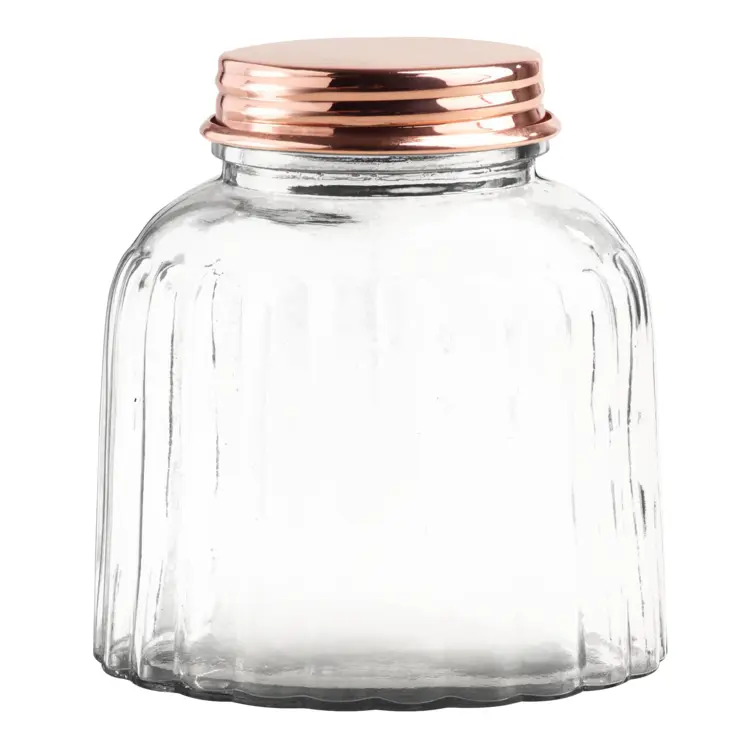 Large Glass Jar with Copper Lid