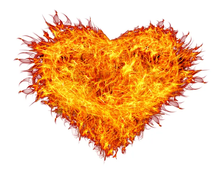 Fiery Heart Illustration