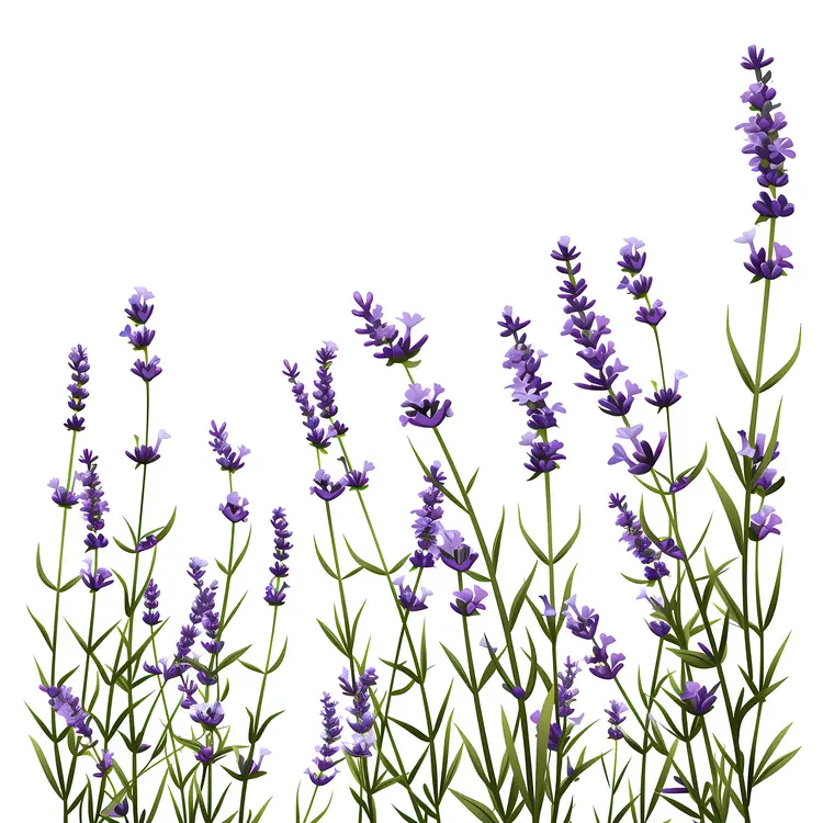 Lavender Flowers in a Field