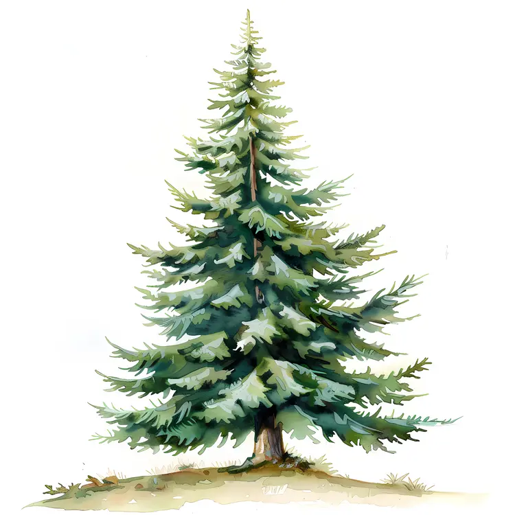 Green Pine Tree Illustration