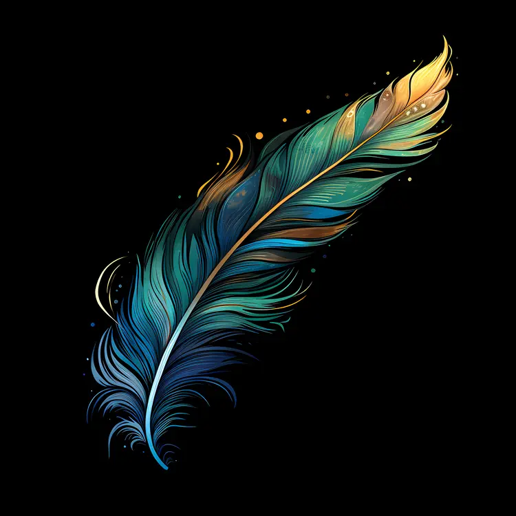 Vibrant Artistic Feather
