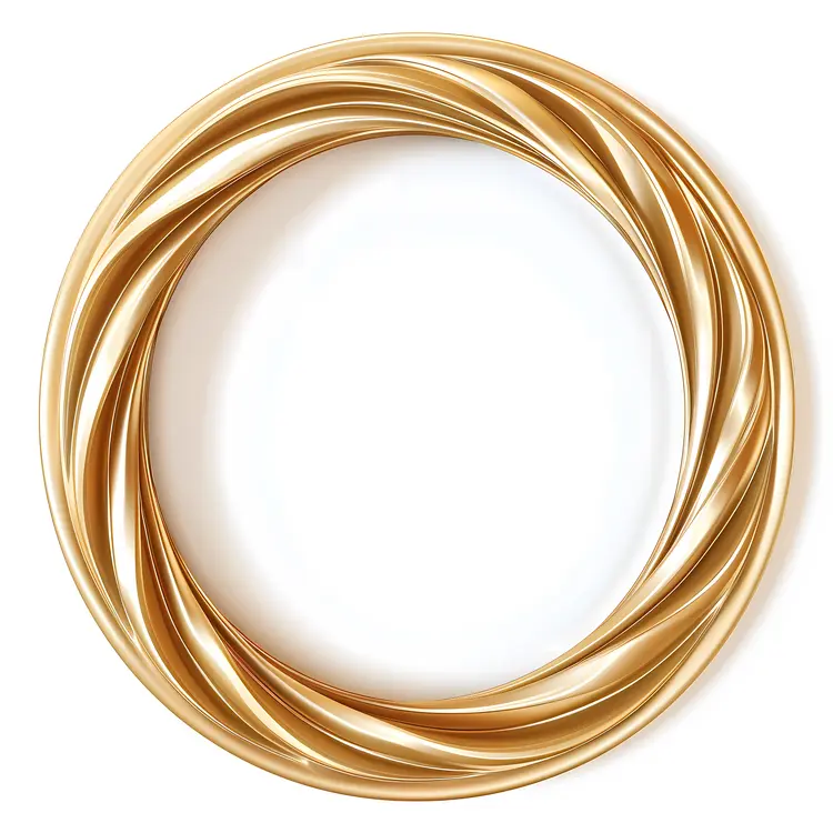 Elegant Golden Circular Frame