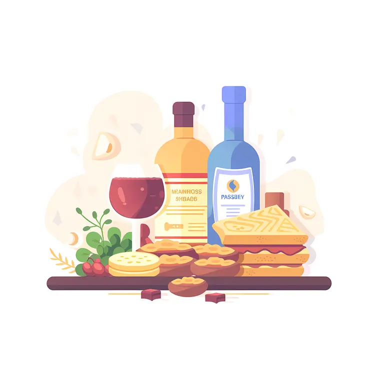 Wine and Bread with Cheese