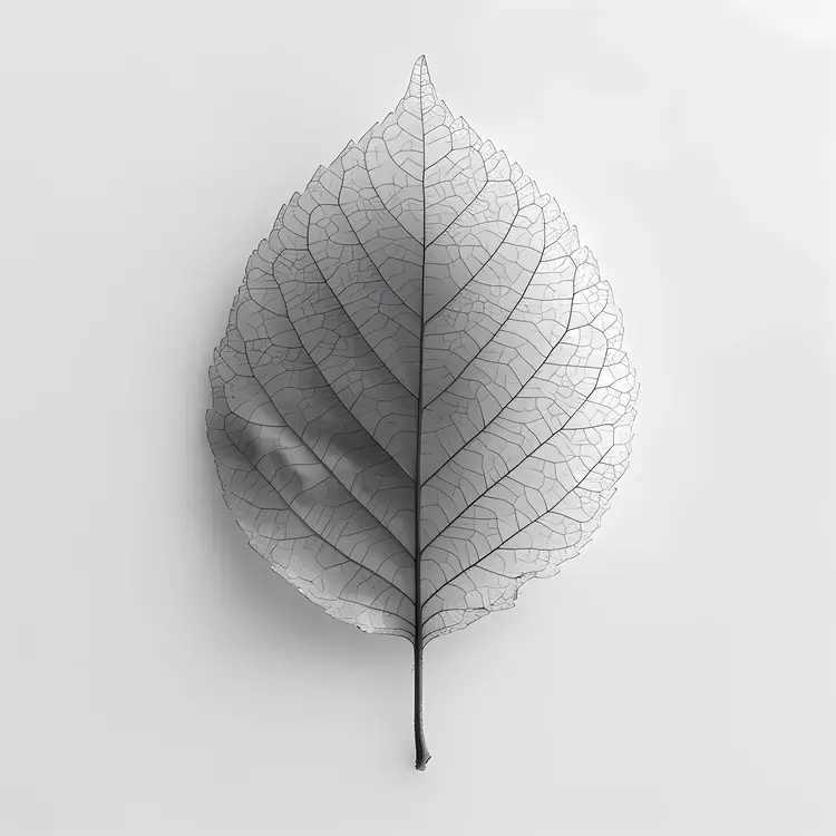 Detailed Leaf with Veins