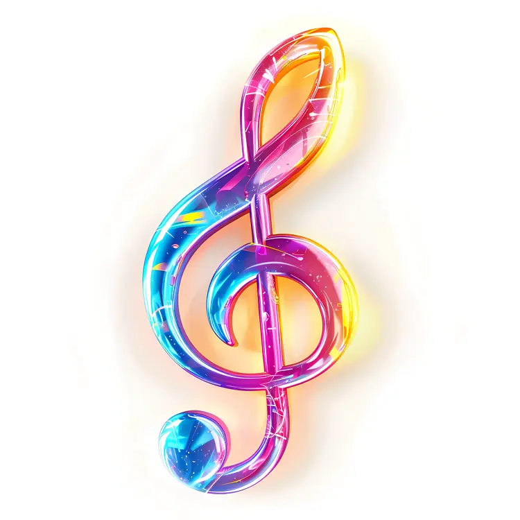 Vibrant Treble Clef Symbol