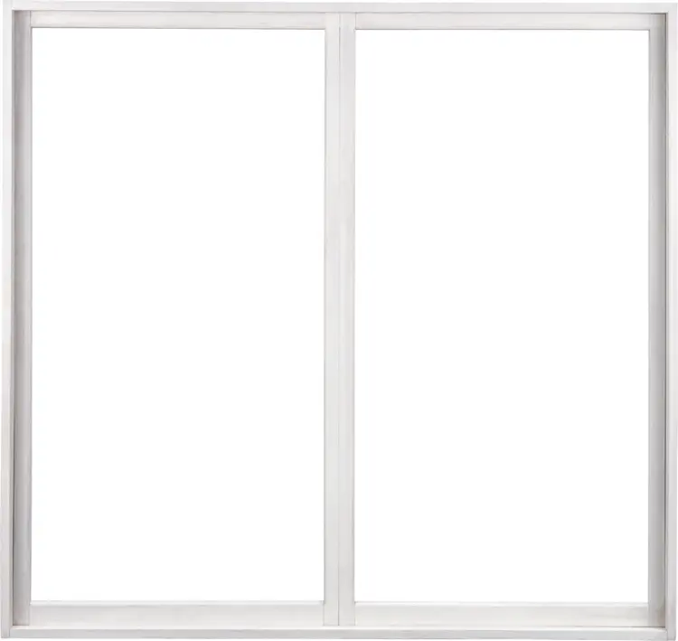 Closed Window with White Frame